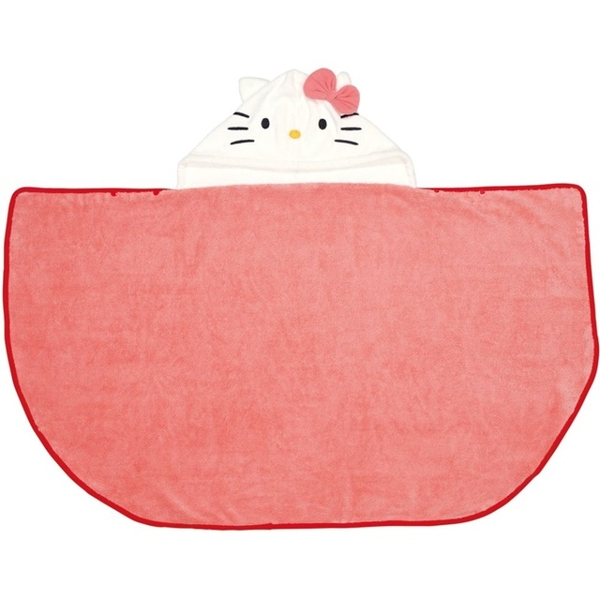 Hello Kitty 造型連帽吸水速乾浴巾 65x110cm (粉大臉款) 現貨