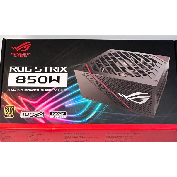 盒裝配件齊全 聊聊2千5 華碩 ROG Strix 850W