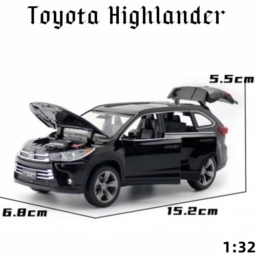 🛻 模型車 1:32 Toyota Highlander模型車 豐田模型車 合金車模 汽車模型 玩具模型 合金玩具