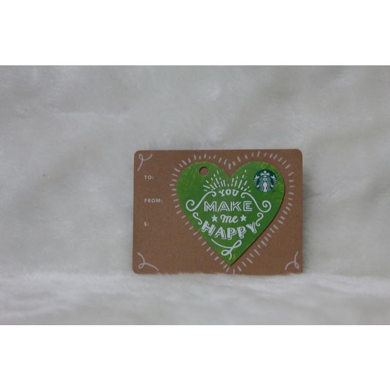 星巴克 STARBUCKS 英國 2016 6133 綠色 愛心 造型卡 限量 隨行卡 儲值卡 卡片 收集 星巴克卡
