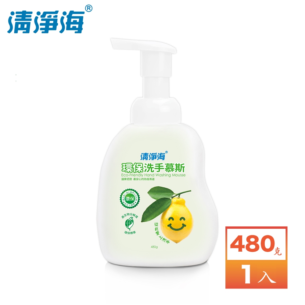 【清淨海】檸檬系列 環保洗手慕斯 480g 溫和/低敏/輕鬆洗手不殘留