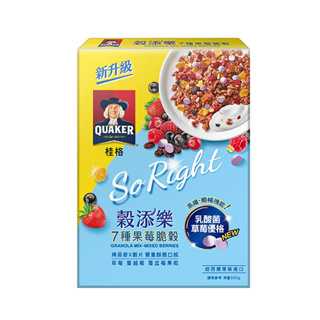 【桂格】穀添樂-7種果莓脆穀300g/盒 早安健康嚴選