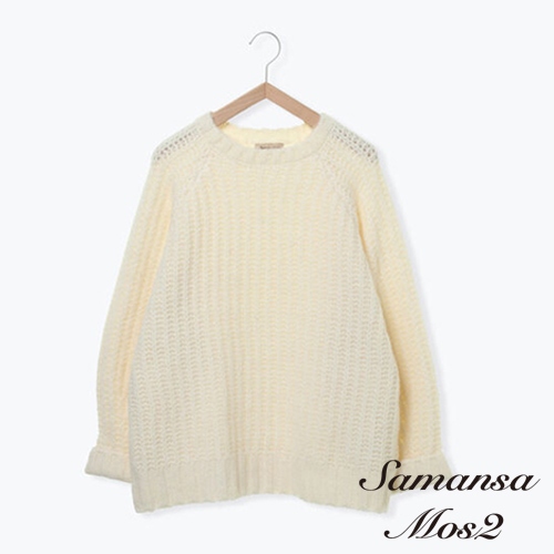 Samansa Mos2 圓領保暖粗針織上衣(FL17L2C0480)
