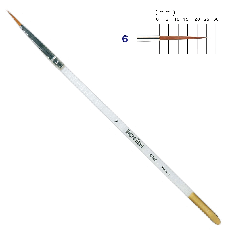 AR6906 馬可威Macro Wave水晶桿尼龍畫筆(半圓)-廣告顏料、水彩畫、美甲彩繪、壓克力顏料