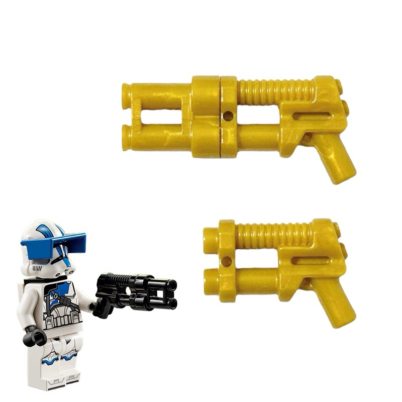 LEGO 樂高 95199 珍珠金 雙筒手槍 雷射槍 衝鋒槍 全新品, 配件 武器 星戰 漫威 蝙蝠俠 DC 爆能槍