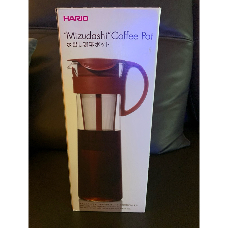 HARIO耐熱冷泡咖啡壺 冰釀壺1000ml紅色日本製
