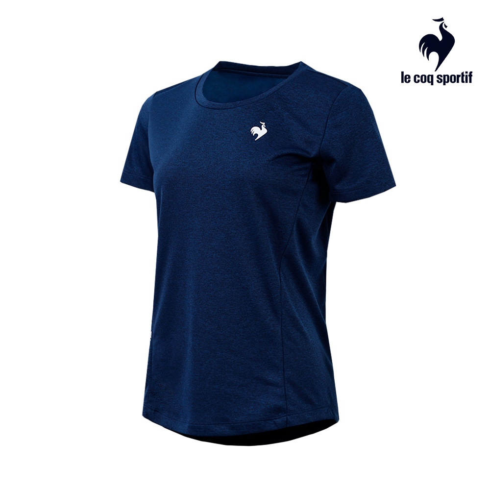 【LE COQ SPORTIF 法國公雞】運動基礎短袖T恤-女款-法國藍色-LWT22502
