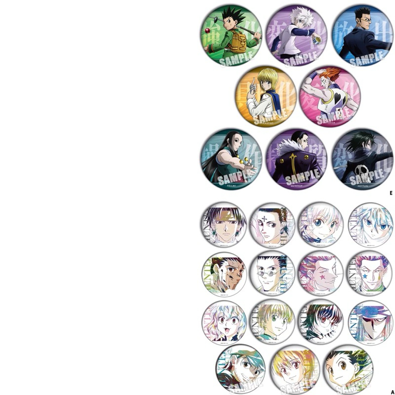 ⚡️J⚡️【現貨】獵人 58mm 徽章 小傑 奇犽 酷拉皮卡 雷歐力 西索 庫洛洛 金 凱特