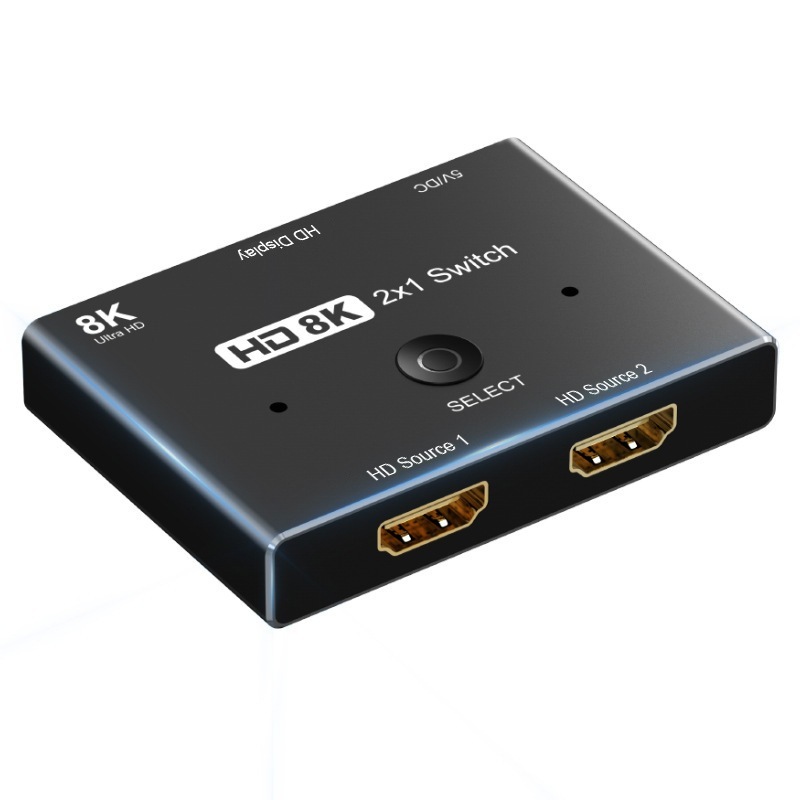 高階8K切換器HD2.1轉換器 HDMI二進一出分割畫面器支援電源管理MI分配器2.1版 轉接頭 轉接器 充電線轉接器