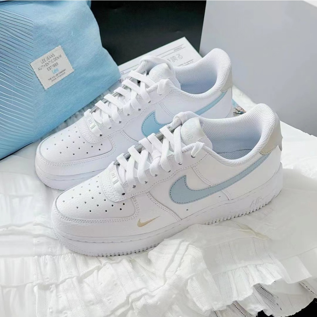 免運  Nike Air Force 1 小勾 冰藍 白藍 白灰 藍灰 HF0022-100