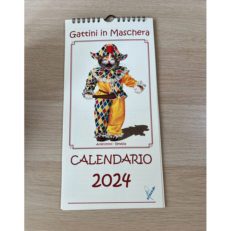 威尼斯 貓咪 年曆 月曆 2024 嘉年華 面具嘉年華 Venezia Venetian cat carnival
