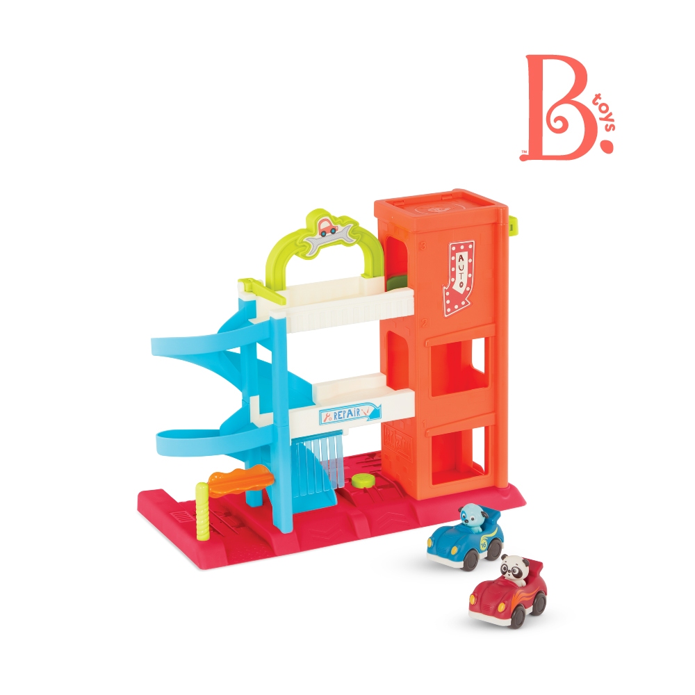 B.Toys 彎道轉圈圈維修基地 玩具 車車玩具 玩具車