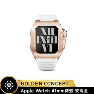 [送提袋] Golden Concept Apple Watch 41mm RST41-RG 玫瑰金錶框 白色橡膠錶帶