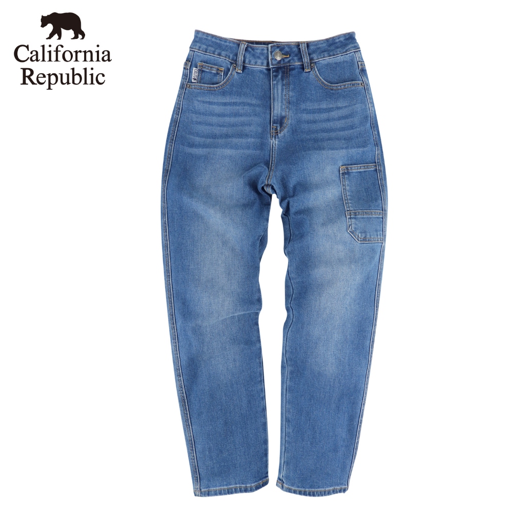 CALIFORNIA｜側口袋設計藍灰色牛仔褲(男)