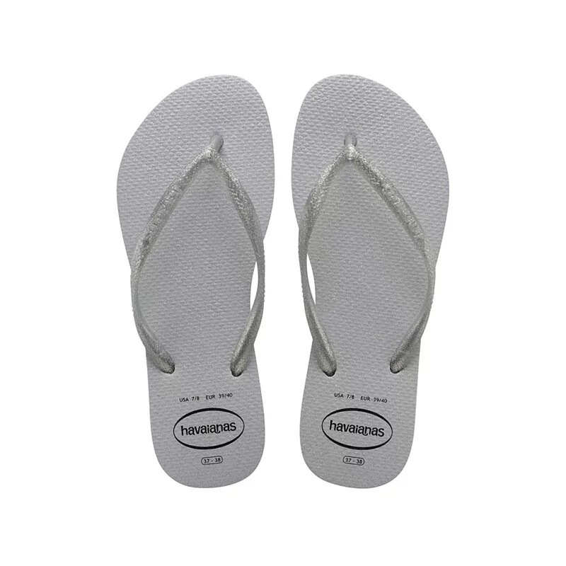 Havaianas Top Flip Flops 夾腳拖 人字拖 巴西 果凍 亮片灰 女款 4145617-3498W