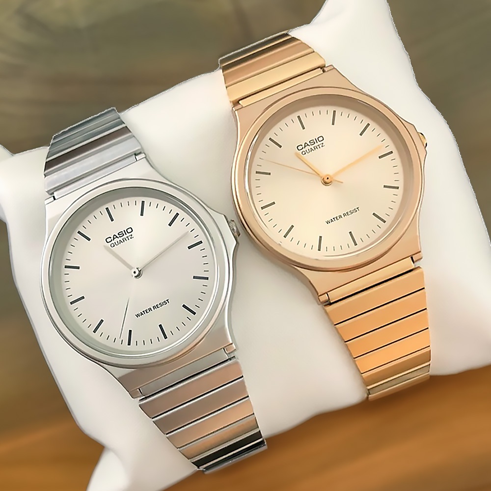【WANgT】【CASIO 卡西歐】CASIO手錶 石英錶 金錶 大三針錶 考試錶 學生錶 MQ-24D MQ-24G