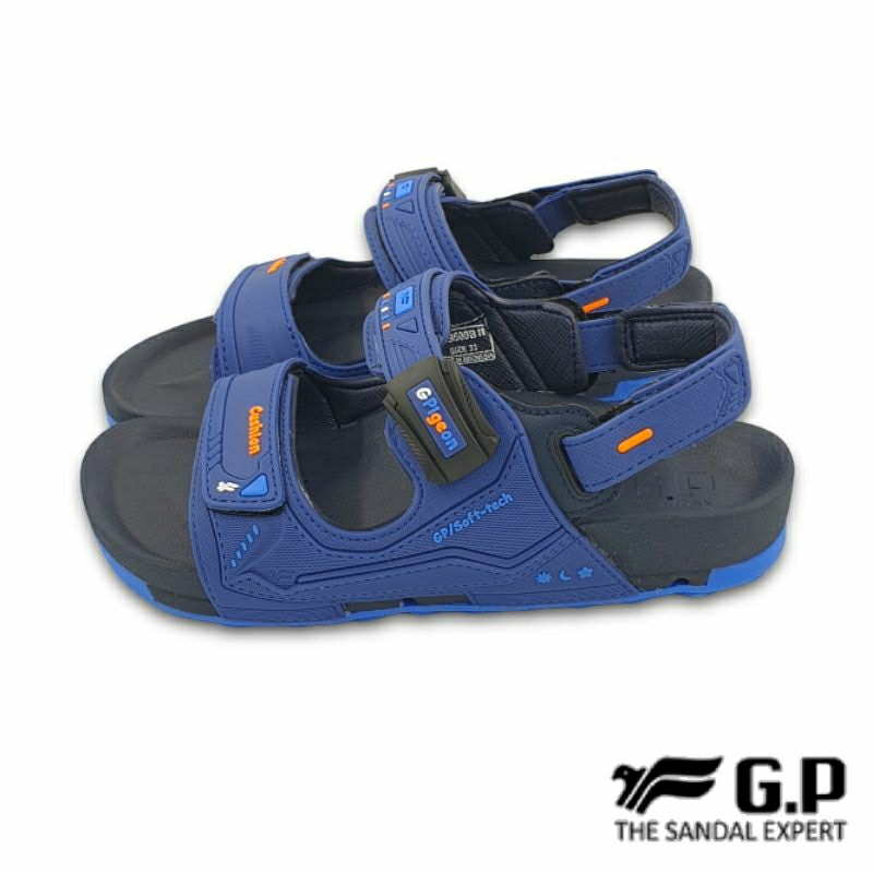【MEI LAN】G.P 阿亮代言 (童) 防水 機能 磁扣 勃肯 涼鞋 柔軟 止滑 G9509B 藍 另有粉色