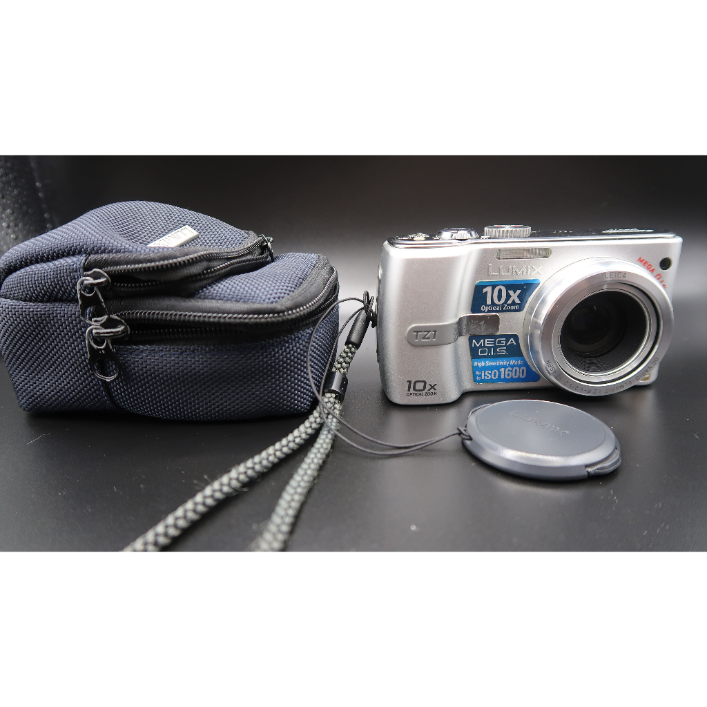 【瑕疵堪用】銀色Panasonic Lumix DMC-TZ1相機 CCD數位相機 老相機 冷白皮 小紅書