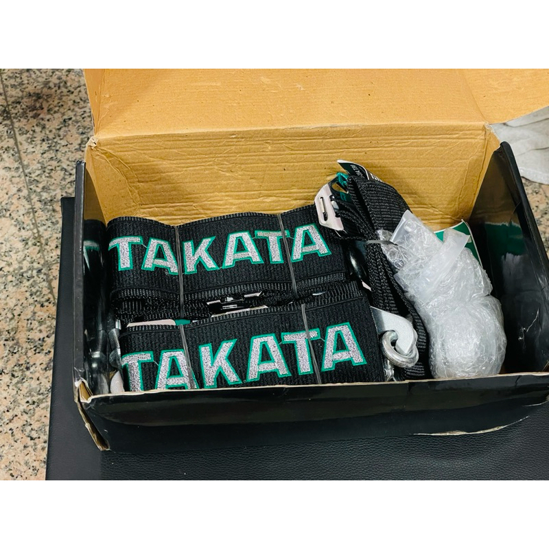 Takata 3寸四點式快拆安全帶 黑色 全新