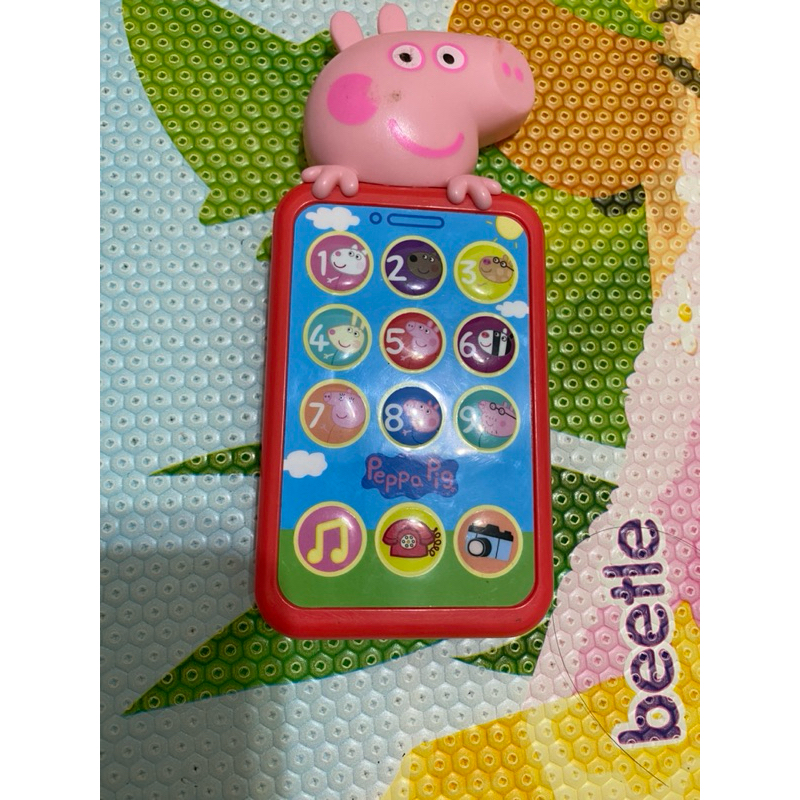 兒童聲光手機 玩具電話佩佩豬 粉紅豬小妹peppa pig 二手