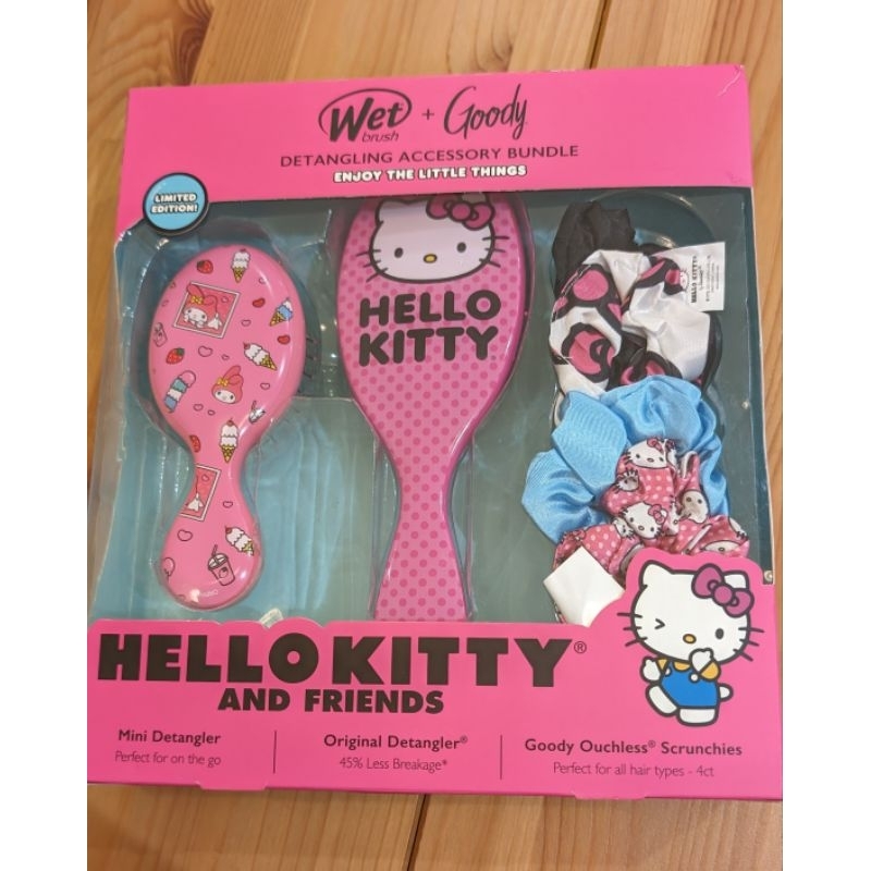 Hello Kitty Wet Brush 髮飾梳子組