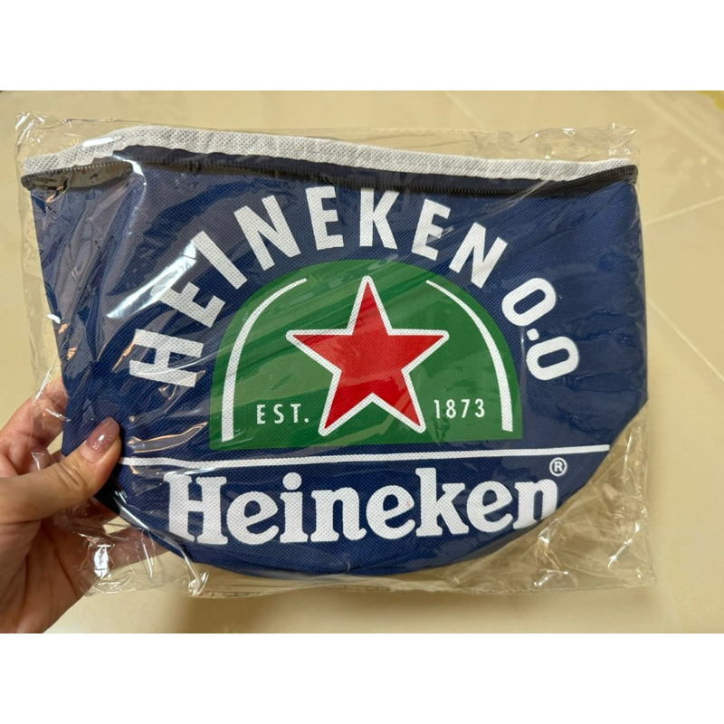 『全新』Heineken海尼根0.0經典酷冰包 保冷袋 保溫袋 便當袋 拉鍊包 圓筒包