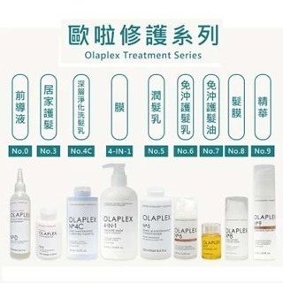 新效期 OLAPLEX 歐啦 歐拉 1-8號 前導液 洗髮乳 護髮乳 結構護髮 結構還原油 歐拉護髮 歐拉洗髮 保濕髮膜