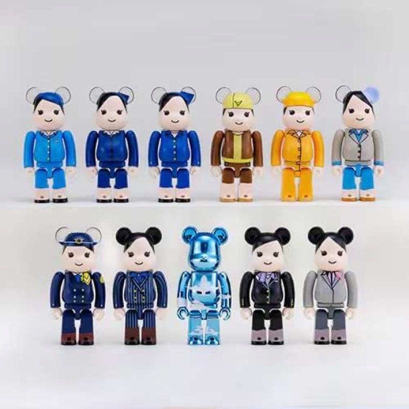 庫柏力克熊 BE@RBRICK for  ANA創立70周年記念歴代制服コレクション 100%