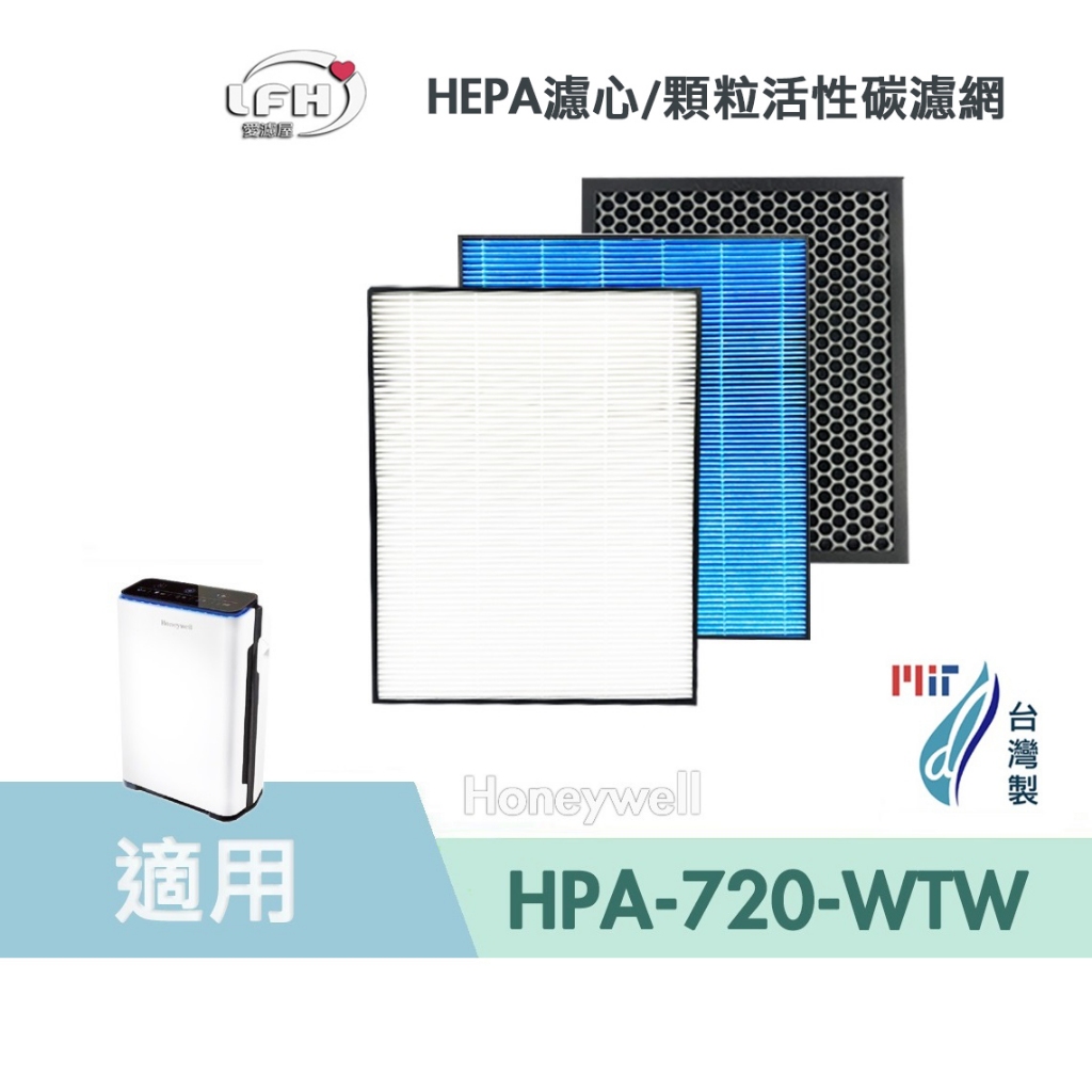 適用 Honeywell HPA-720 HPA-720WTW HRF-Q720 HEPA濾心 抗菌濾心 顆粒活性碳濾網