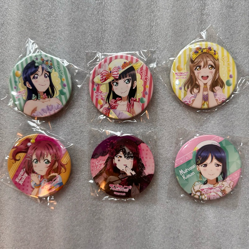 ￥My公仔￥ 日本 LoveLive! 虹咲學園偶像同好會 黑澤黛雅 露比 櫻內梨子 松浦果南 國木田花丸 徽章 胸章