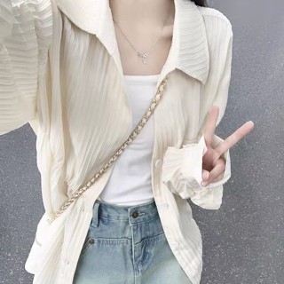 ZUCAS~韓版夏季薄款小眾寬鬆顯瘦防曬外套 上衣 女裝 衣服 外套 長袖上衣 薄外套 罩衫 長版外套R-282