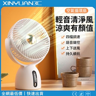 ✨限時免運丨語音客製✨桌面風扇 空氣循環扇 靜音風扇 製冷風扇 USB充電風扇 電風扇 風扇 壁掛風扇 小電風扇 立扇