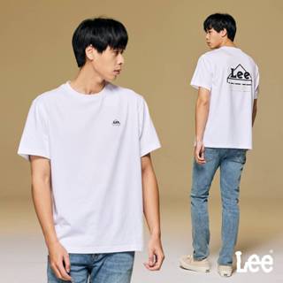 Lee 寬鬆前後三角LOGO短袖T恤 男 白色 LB402005K14