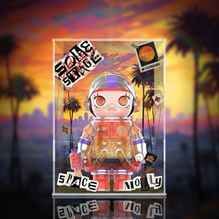 《Yao 挖寶趣》POP MART MEGA SPACE MOLLY 洛杉磯400% 設計師公仔 專用展示盒