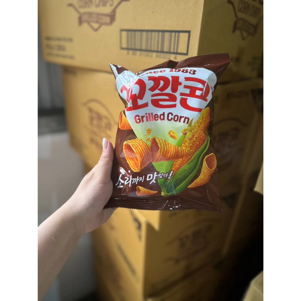【甲熊厚】 韓國熱銷 Lotte 樂天玉米脆角-烤玉米味67g