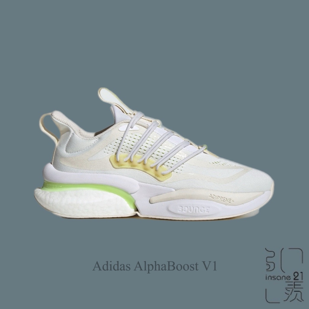 ADIDAS ALPHABOOST V1 TF 白綠 變形金剛 聯名 慢跑鞋 男女 IG3072 【Insane-21】