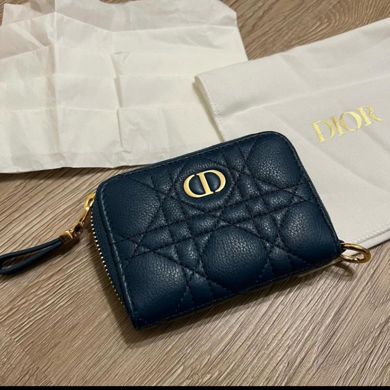 瑞奇二手精品 Dior 全新 卡夾 零錢包 深藍