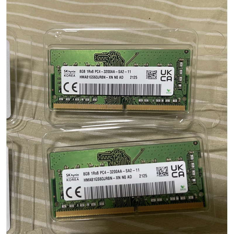筆電記憶體 8GB DDR4-3200 PC4 海力士 sk hynix
