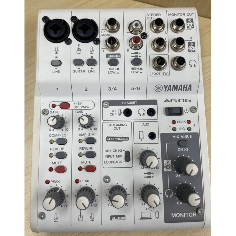 二手美品 YAMAHA AG06 mk2 mixer 混音器 無盒聊聊詳談 直播神器