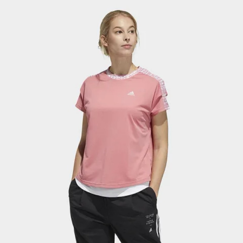 ADIDAS  W MHE LAYERED T 女 短袖上衣