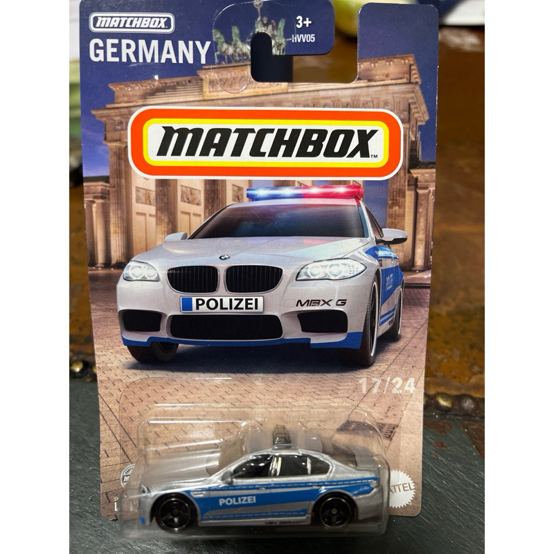 火柴盒 matchbox 小汽車 歐洲汽車系列  寶馬 bmw m5 警車 police
