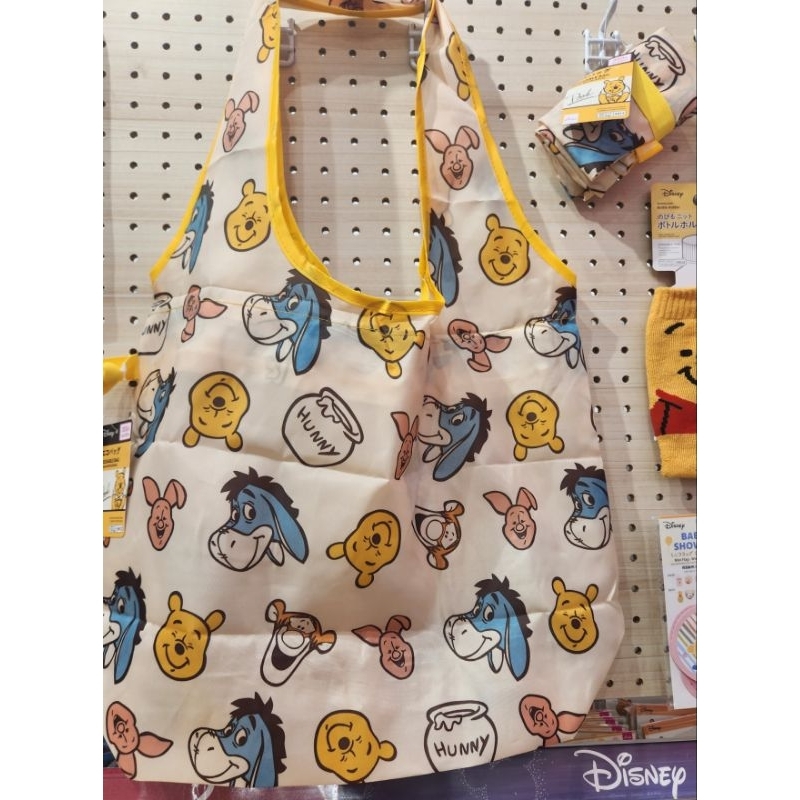 全新 大創 DAISOX 迪士尼 Disney 滿版小熊維尼 小豬  跳跳虎 好朋友 購物專用購物袋 手提購物袋 可折疊