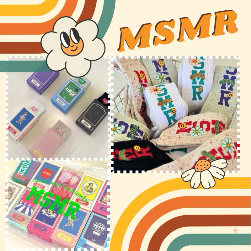 韓國 直購 現貨在台 MSMR 文青 質感襪子 附包裝盒 提袋 送禮超適合