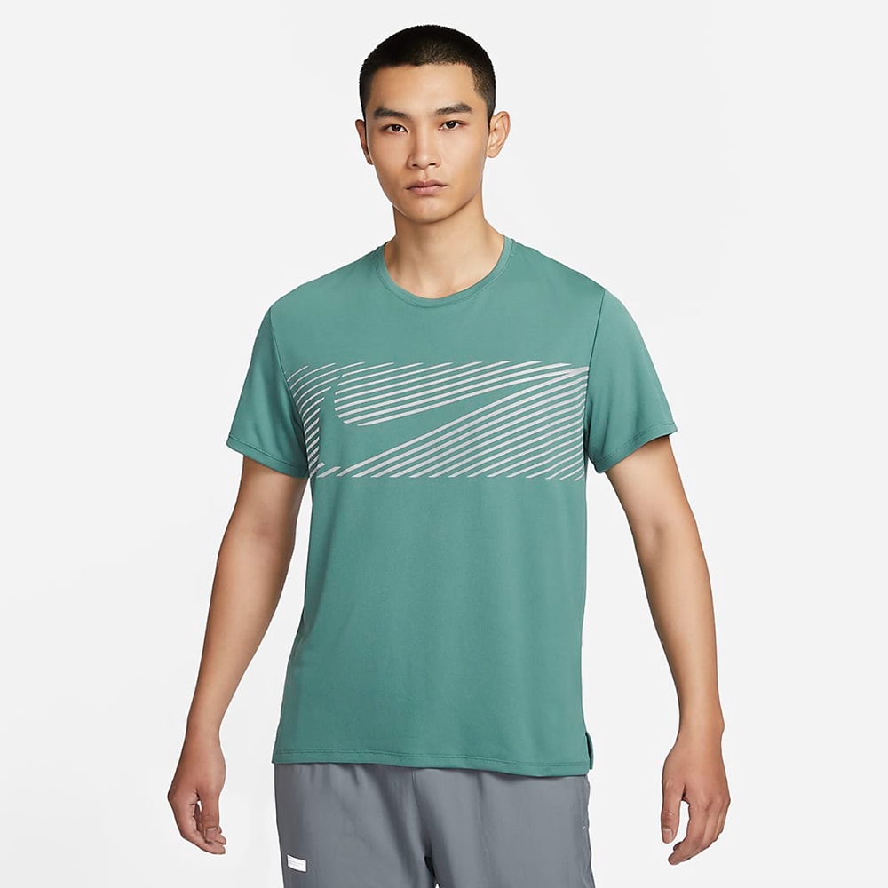 【NIKE】AS M NK FLASH MILER TOP 短袖上衣 運動 綠 男款-FN3052361