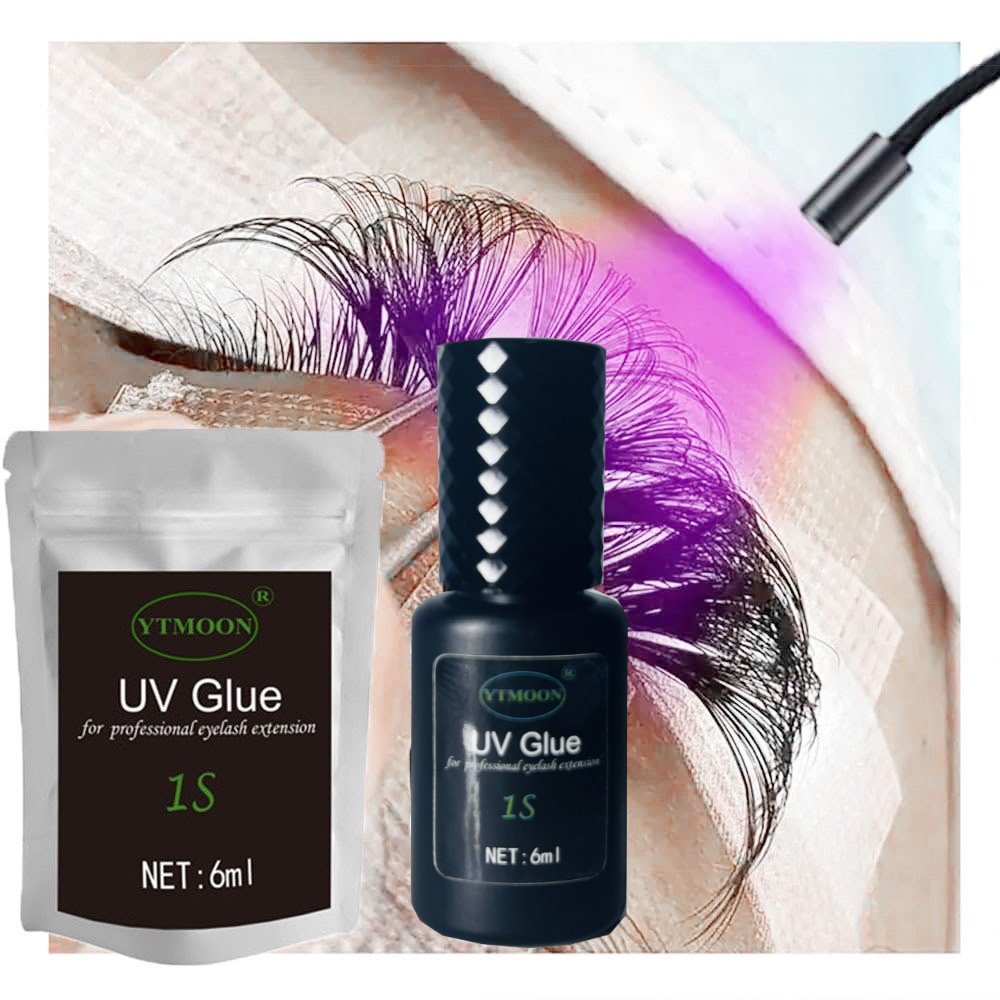 UV燈專用-光固美睫毛膠 透明/透明黑可選 SGS檢驗合格 無重金屬等-UV膠 透明黑膠