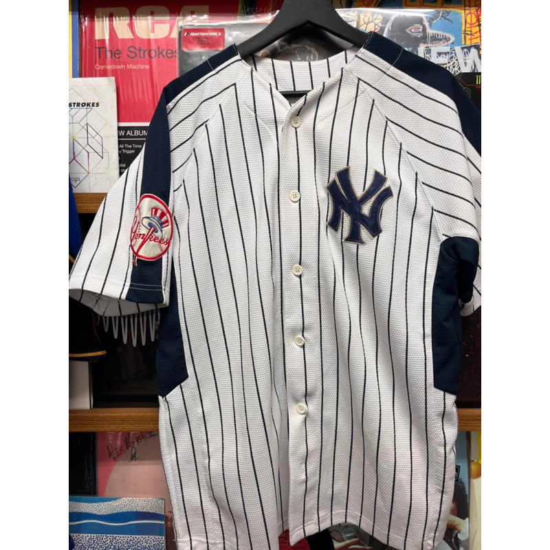 王建民Wang 紐約洋基Majestic 稀有絕版電繡棒球衣