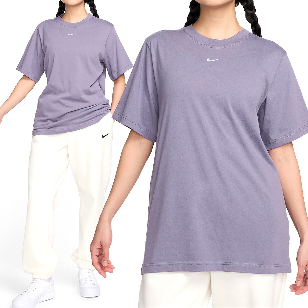 Nike AS W NSW TEE ESSNTL LBR 女 紫 刺繡Logo 運動 圓領 短袖 FD4150-509