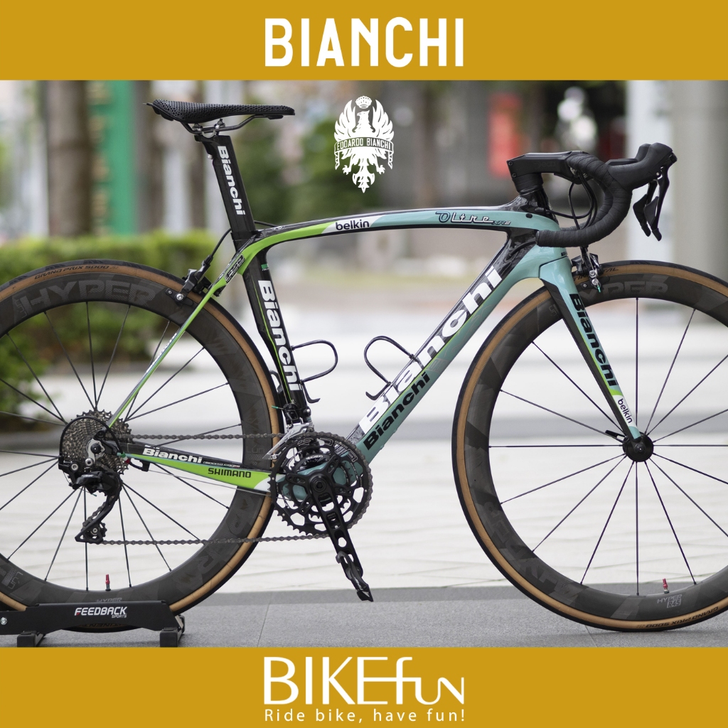 二手絕版美車 Bianchi Oltre XR2一級比賽車 Belkin車隊版 框煞 lun &gt; BIKEfun拜訪單車