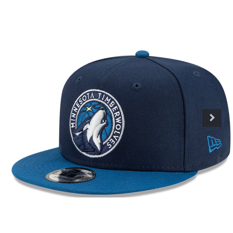 明尼蘇達灰狼New Era  9FIFTy 黑藍雙色 SnapBack 可調式老帽棒球帽Anthony Edwards