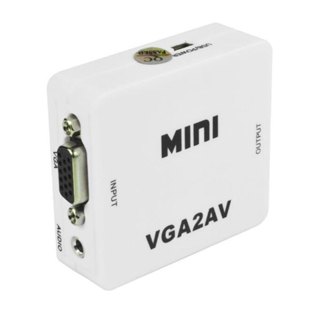 VGA轉AV高清轉換器 VGA2AV VGA TO AV 支持1080P高清 影音轉接盒